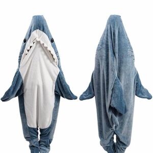Shark Blanket Onesie for Adult & Kid, Wearable Shark Sleeping Bag, Soft Cozy